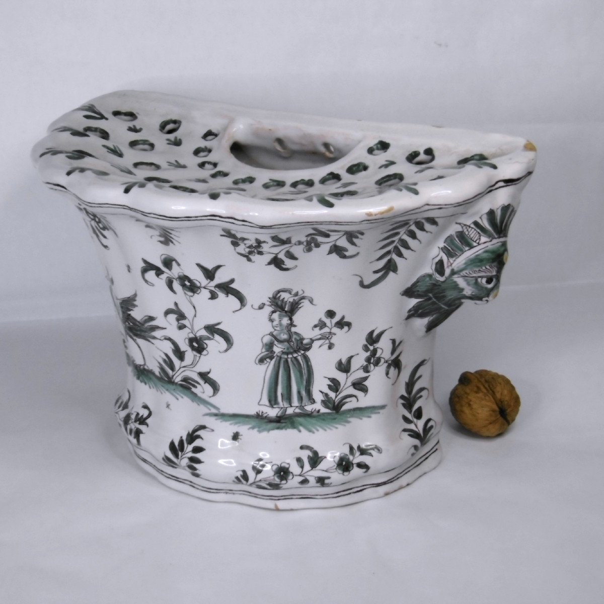 Bouquetiere  En Faience De Moustiers d'Epoque XVIIIéme Siecle-photo-2