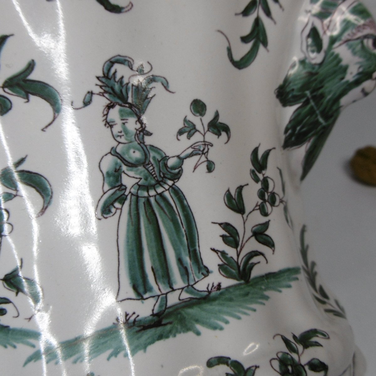 Bouquetiere  En Faience De Moustiers d'Epoque XVIIIéme Siecle-photo-4
