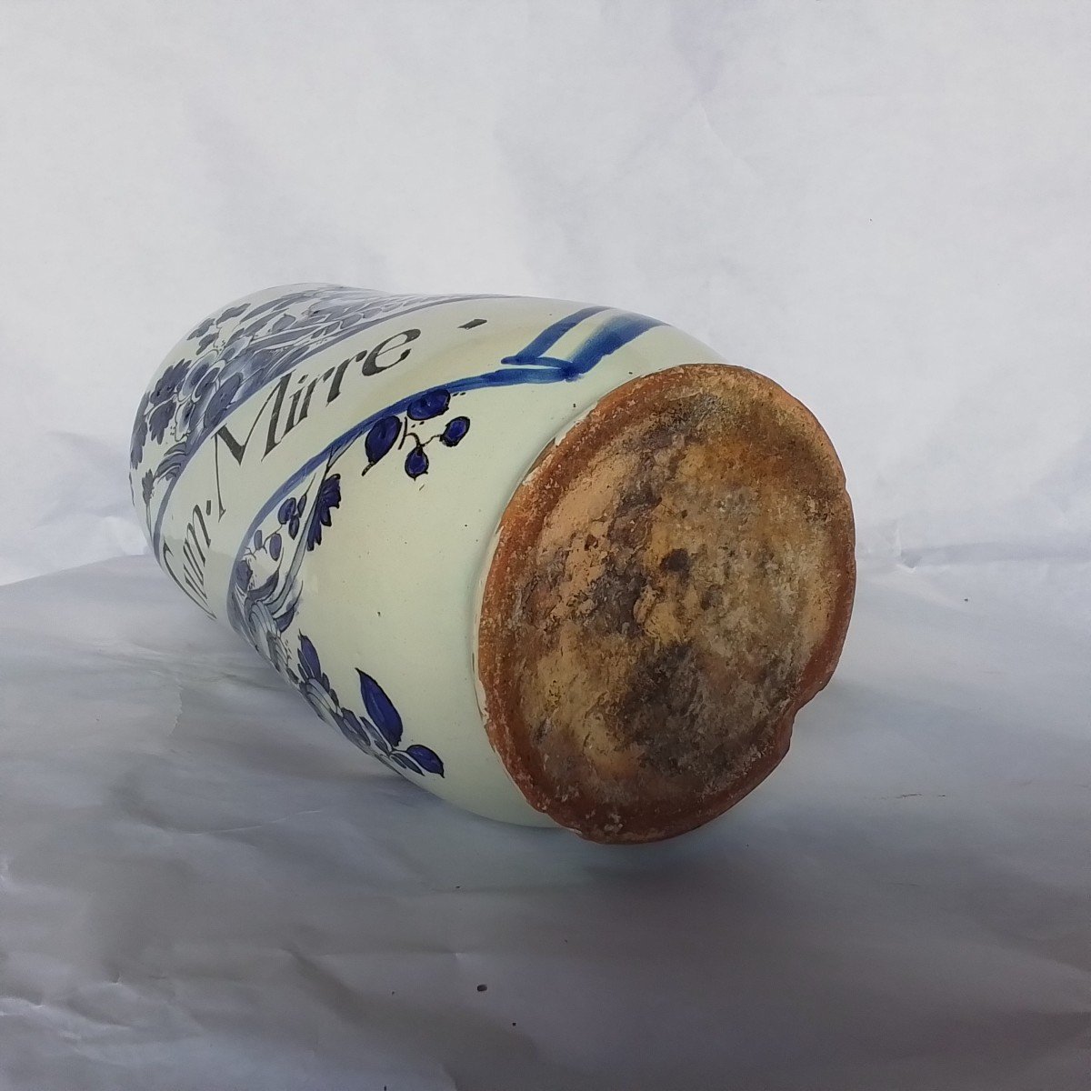 Albarello In Earthenware From Montpellier Or Marseille Period Early 18th Century -photo-1