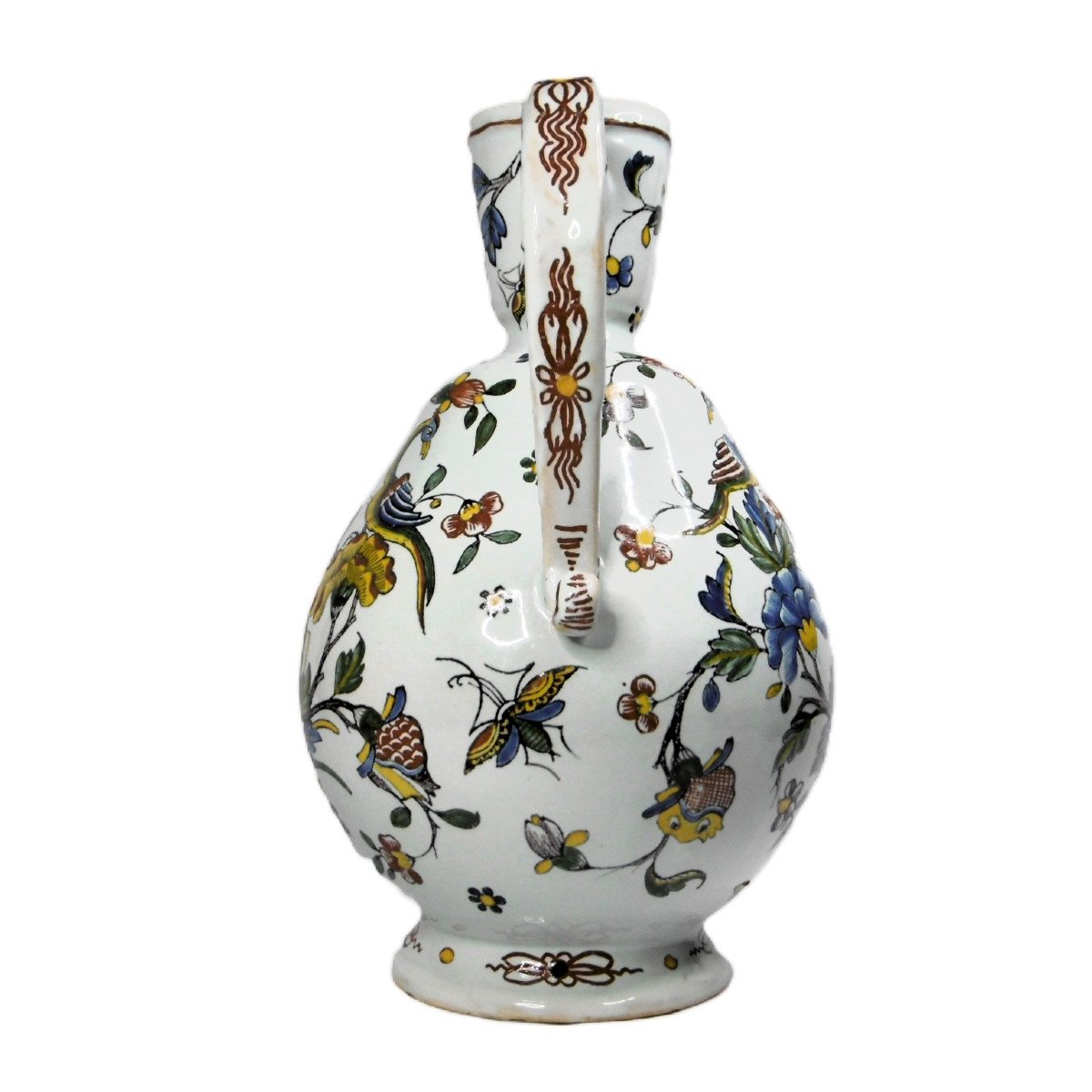 Pichet Patronymique daté 1776 En Faience De Rouen d'Epoque XVIIIéme Siecle-photo-3