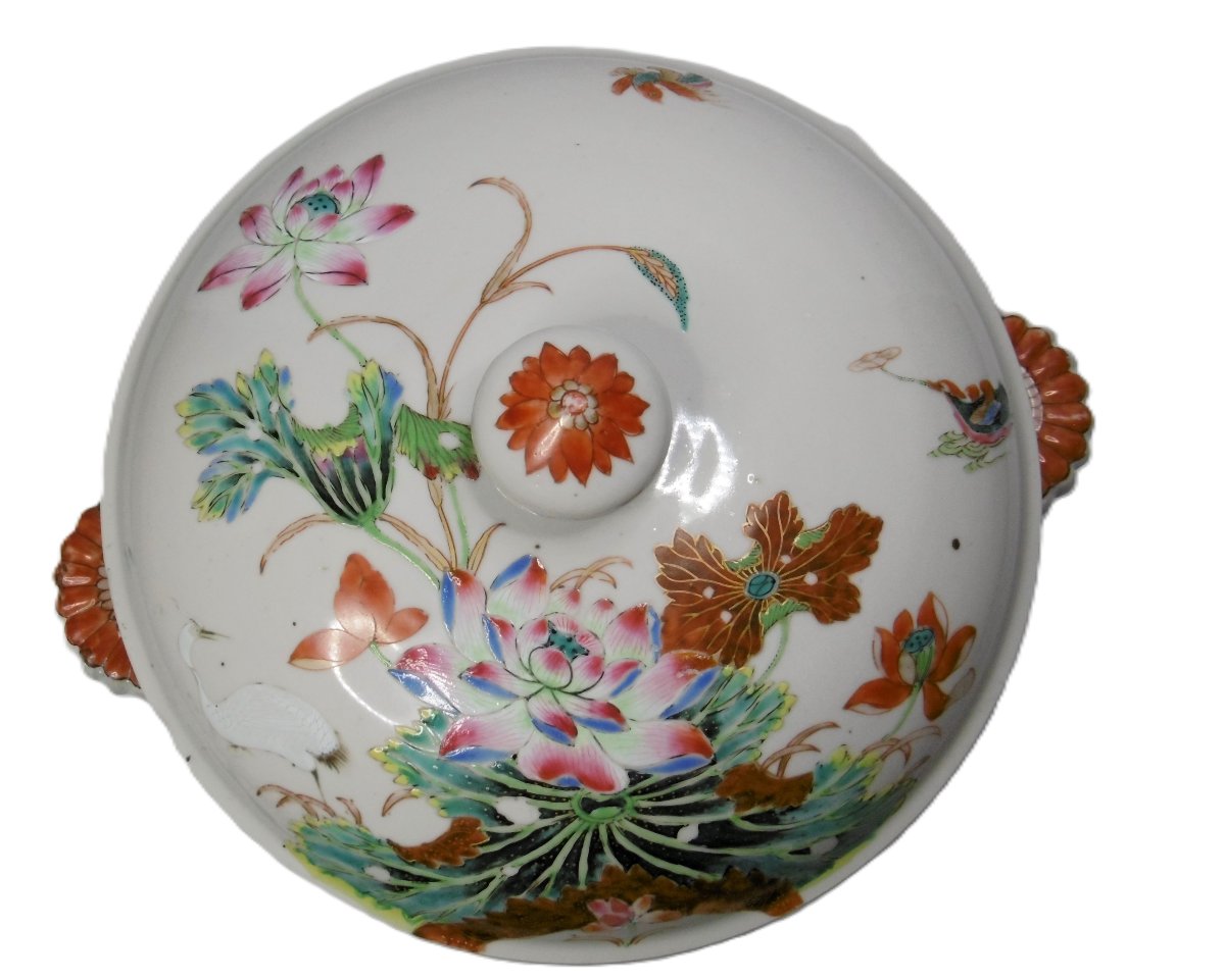 LEGUMIER EN PORCELAINE DE CHINE D'EPOQUE QIANLONG PREMIERE MOITIE DU XVIIIéme SIECLE-photo-5