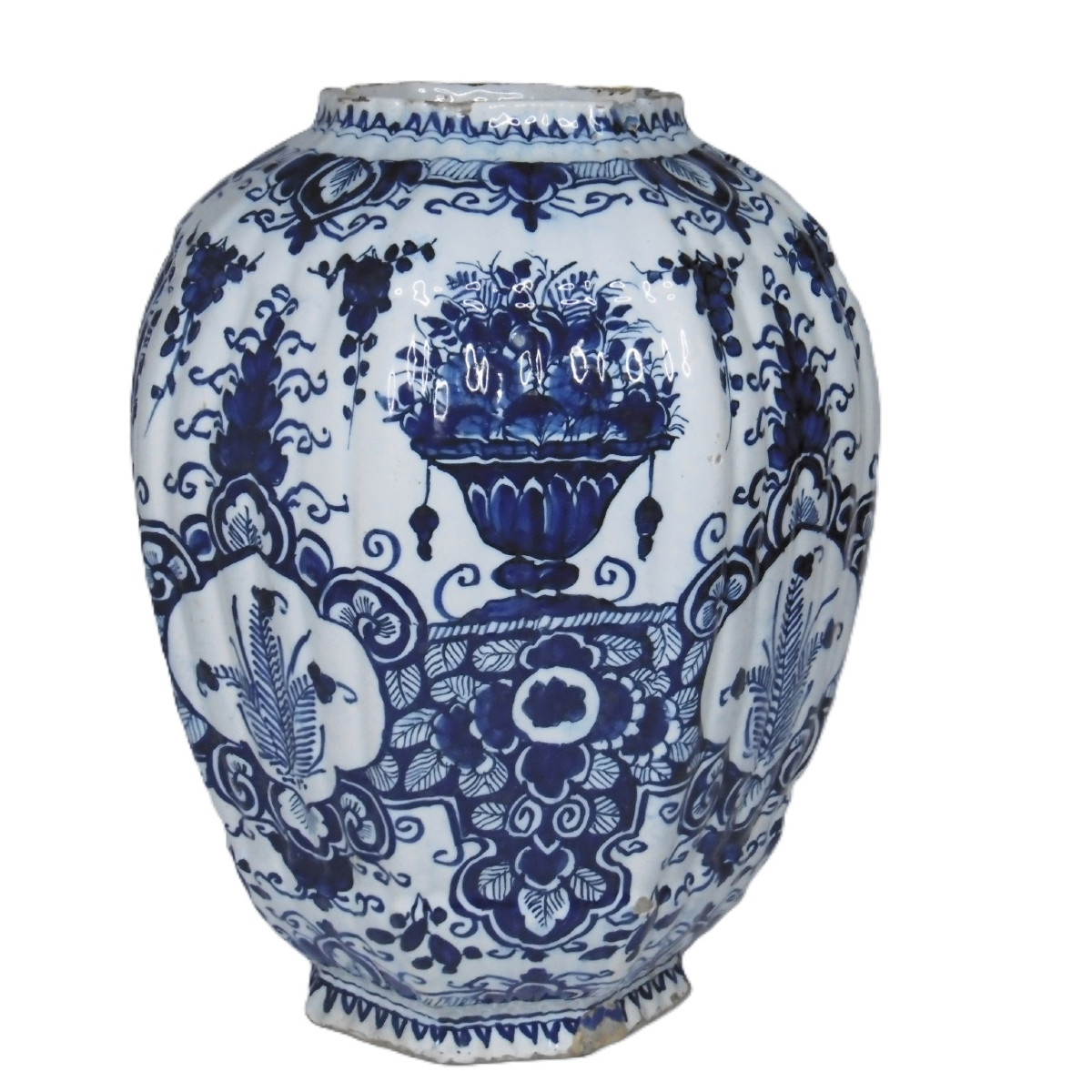 FAIENCE DE DELFT VASE A DECOR CACHEMIRE D'EPOQUE XVIIIéme SIECLE,marque