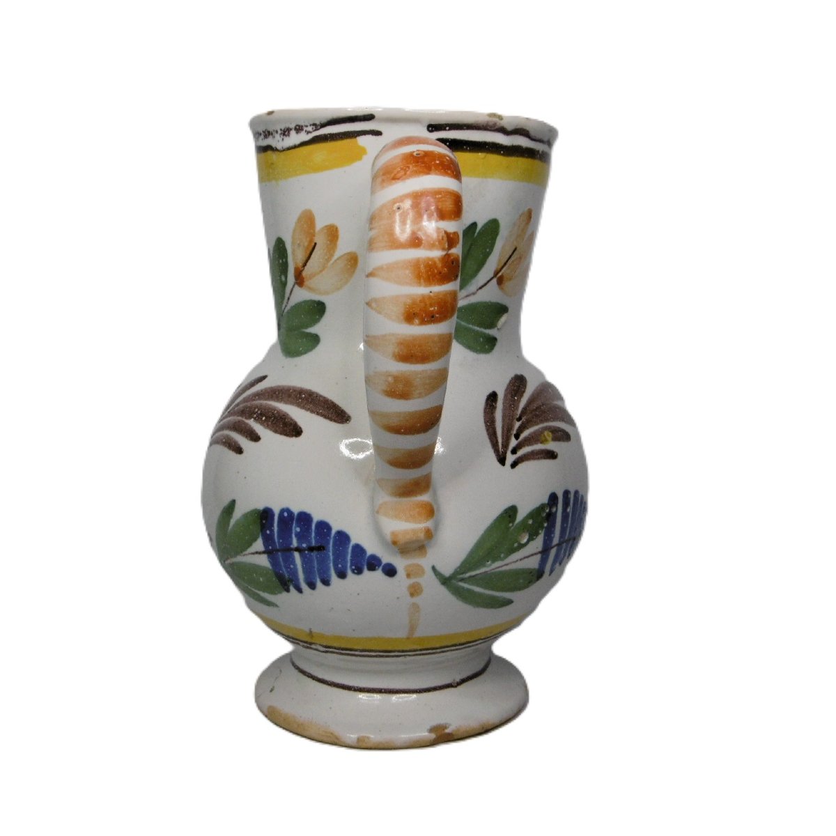 Quimper Or Nevers Earthenware Pitcher From The 19th Century-photo-4