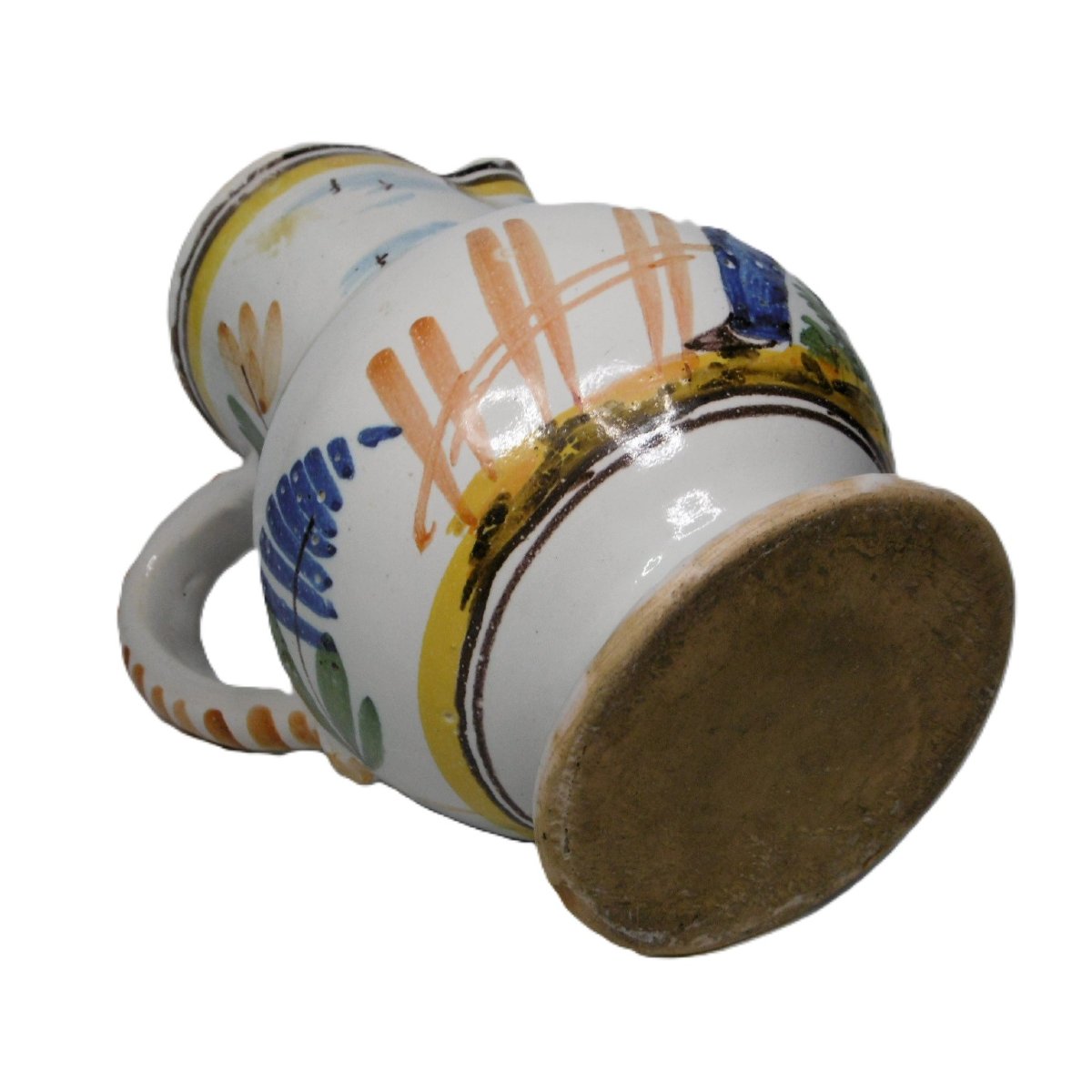 Quimper Or Nevers Earthenware Pitcher From The 19th Century-photo-1