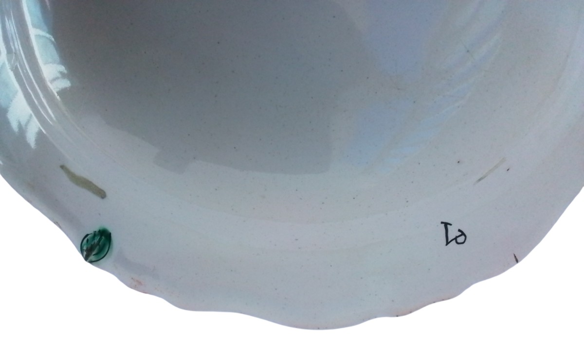 Marseille Earthenware Plate By Widow Perrin Marked 18th Century Good Condition-photo-3