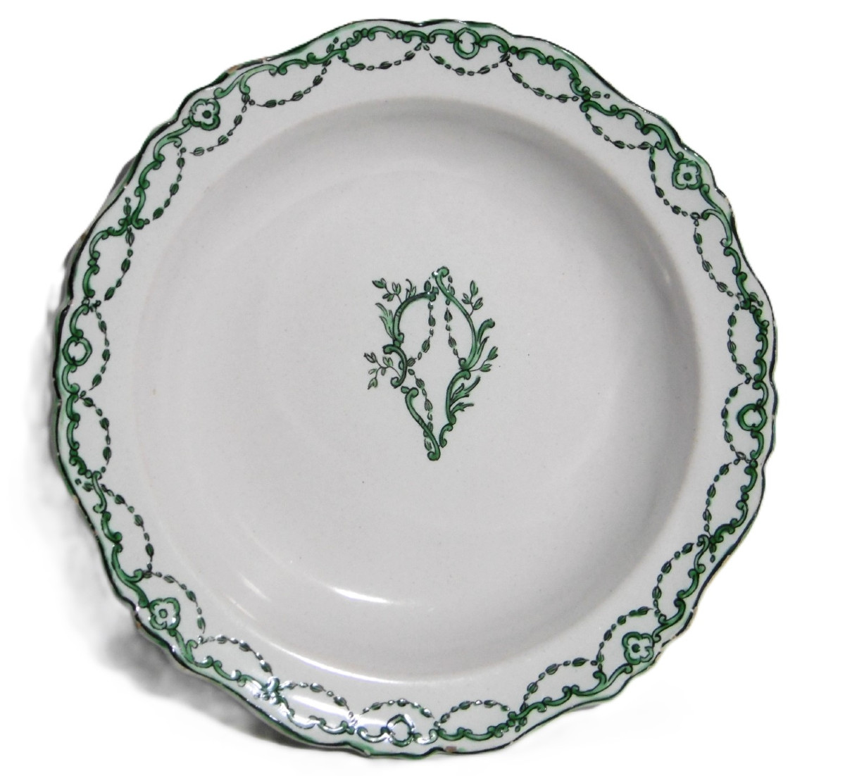 Marseille Earthenware Plate By Widow Perrin Marked 18th Century Good Condition