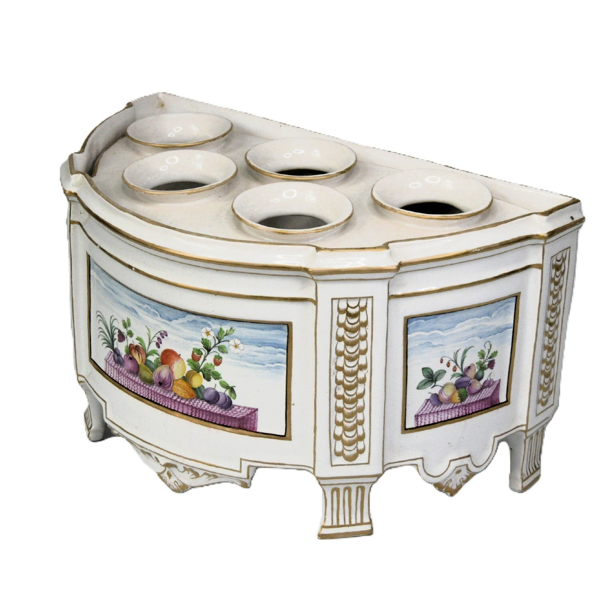 BOUQUETIERE EN FAIENCE DE SAINT CLEMENT  D'EPOQUE LOUIS XVI (XVIIIème siécle)-photo-2