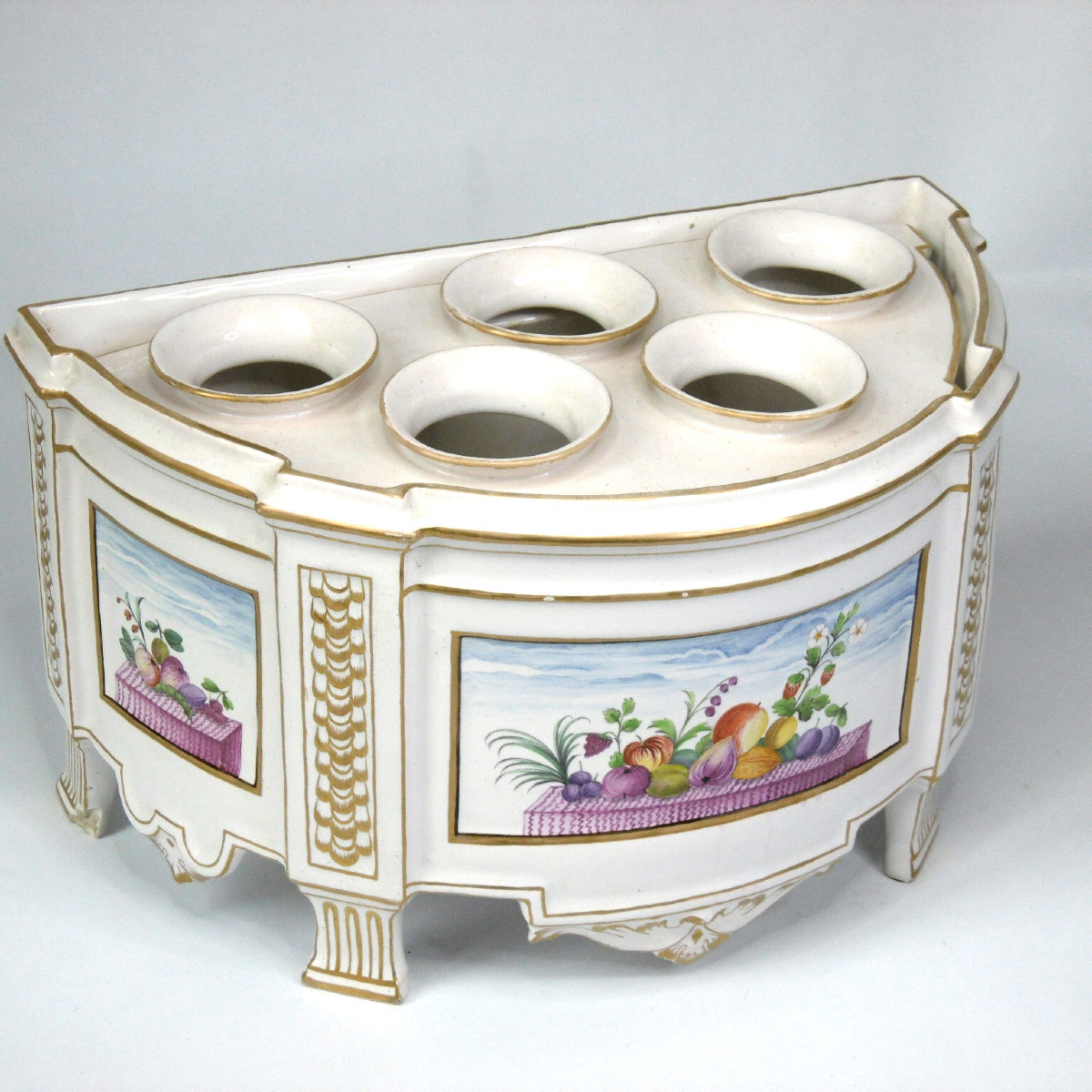 BOUQUETIERE EN FAIENCE DE SAINT CLEMENT  D'EPOQUE LOUIS XVI (XVIIIème siécle)-photo-3