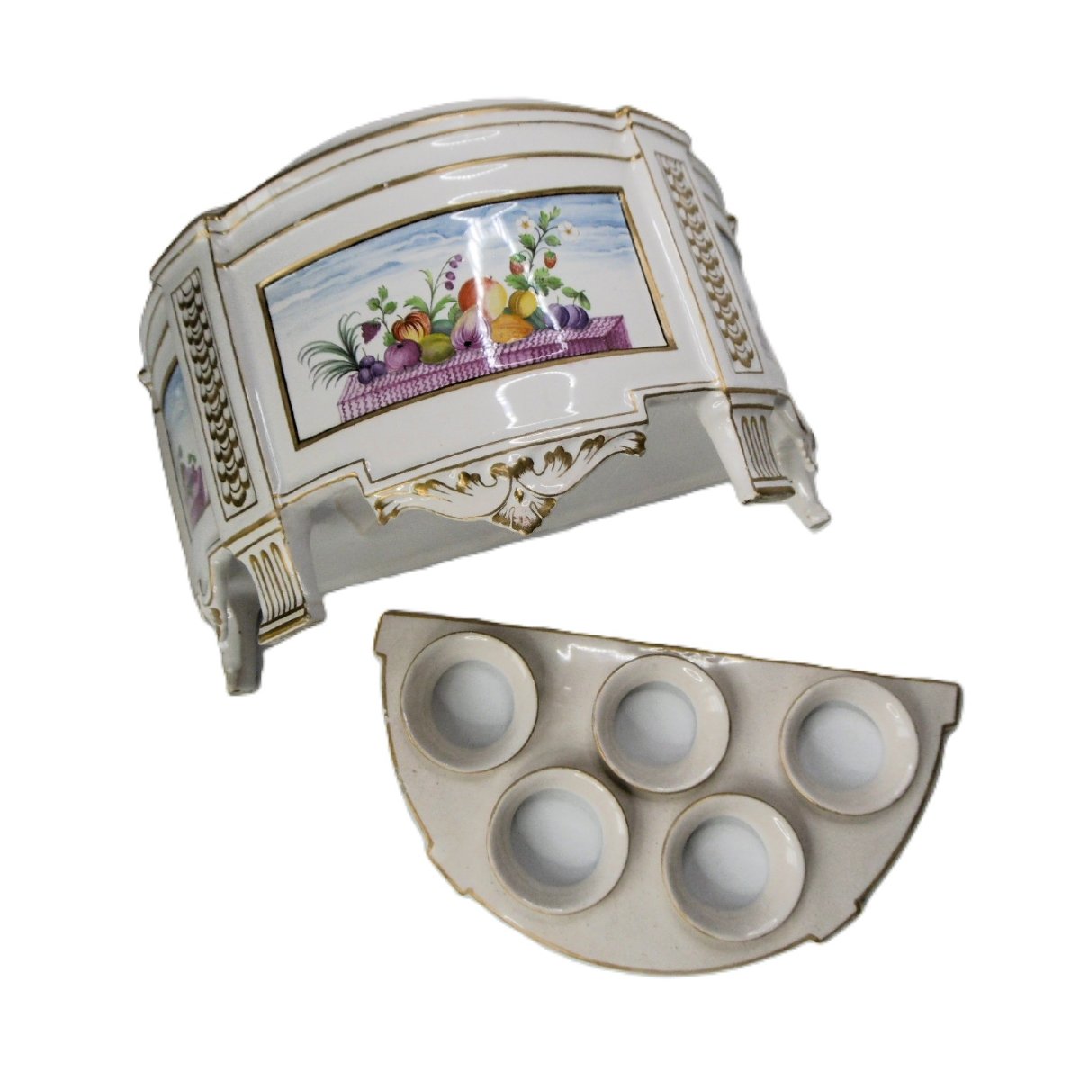 BOUQUETIERE EN FAIENCE DE SAINT CLEMENT  D'EPOQUE LOUIS XVI (XVIIIème siécle)-photo-2