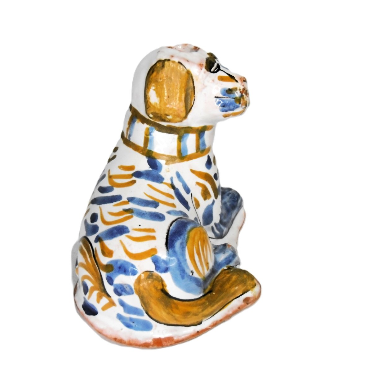 Nevers Faience Inkwell In The Shape Of A Dog From The 17th Century-photo-2