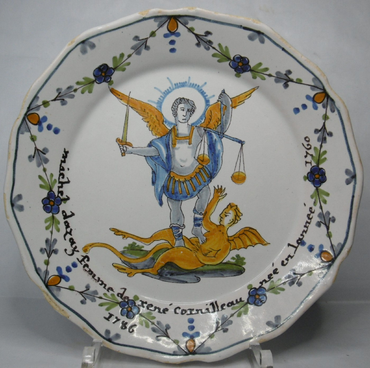 Patrony Plate Of Saint Michael, 18th Century