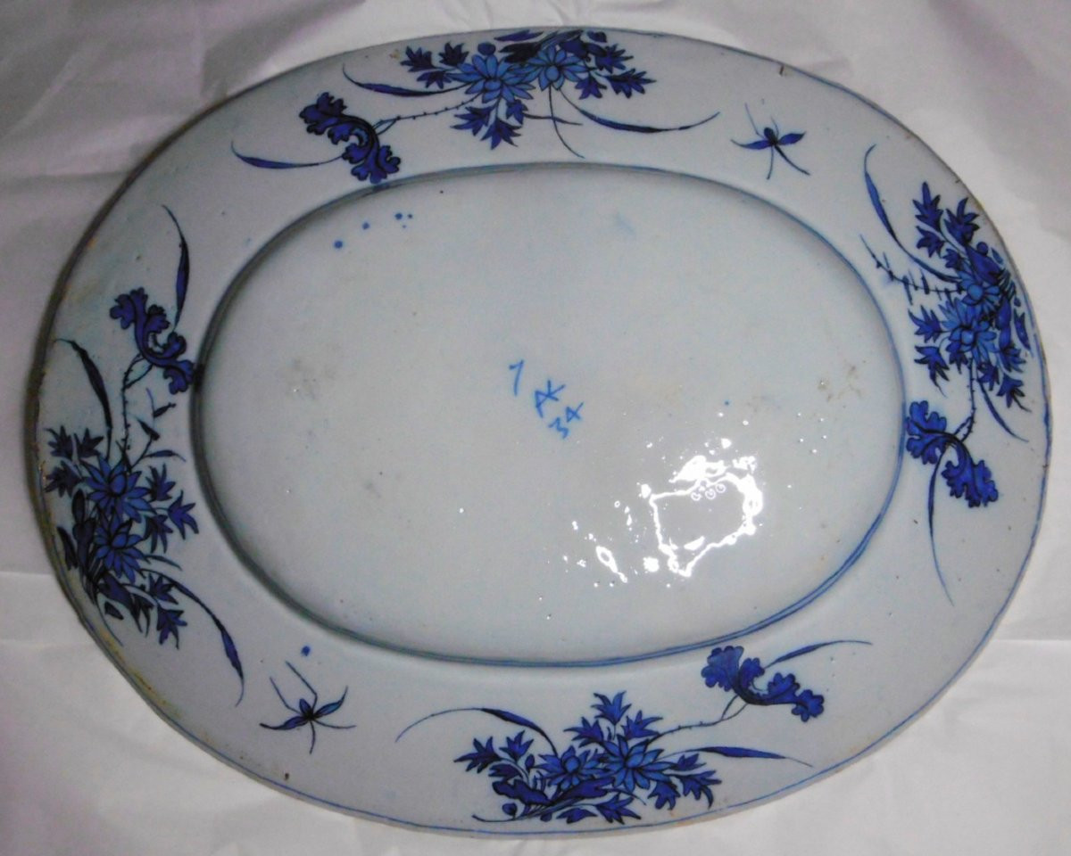 Large Delftware Platter (56.5 Cm) Marked Ak For Adrianus Kocx, Late 17th Century -photo-3