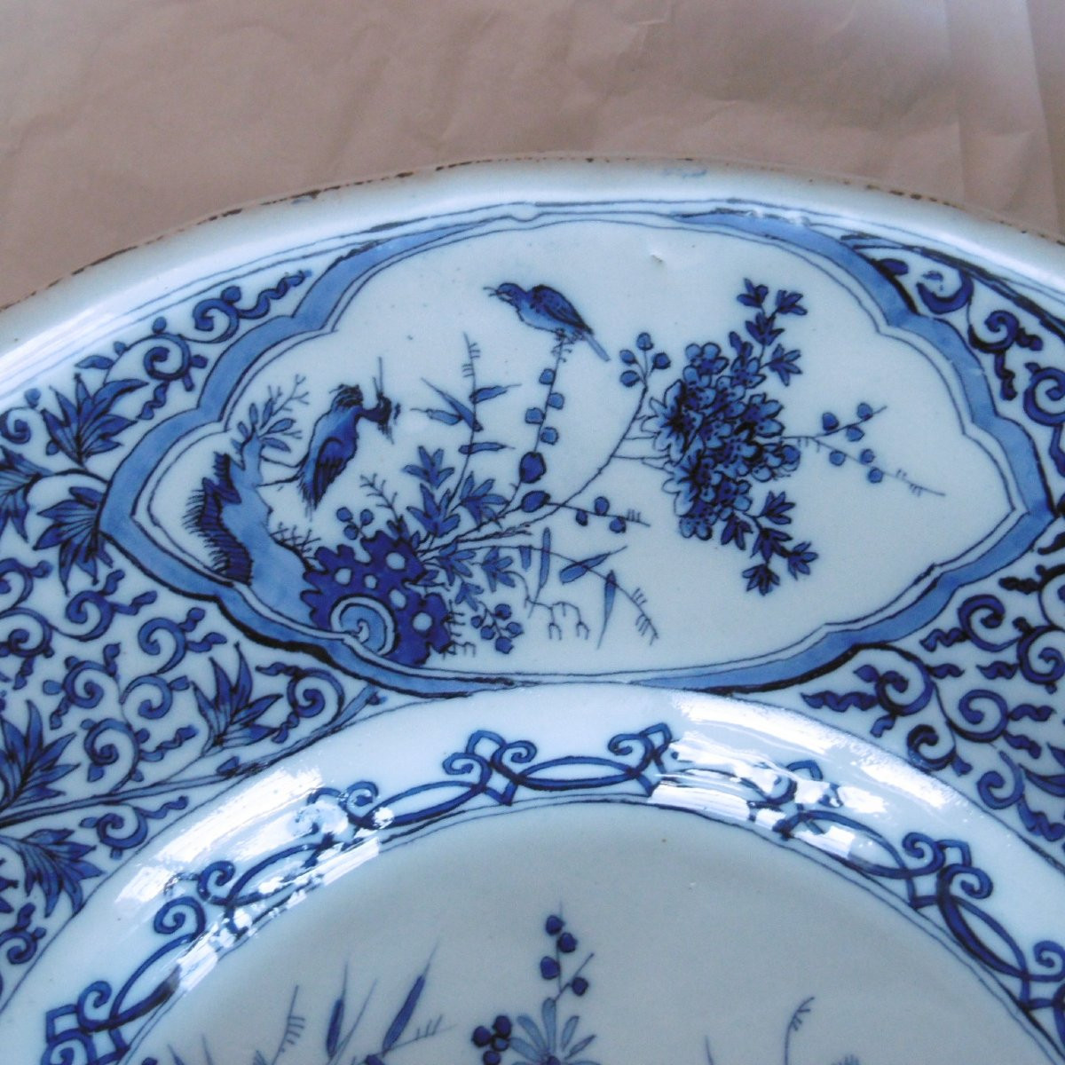 Large Delftware Platter (56.5 Cm) Marked Ak For Adrianus Kocx, Late 17th Century -photo-5