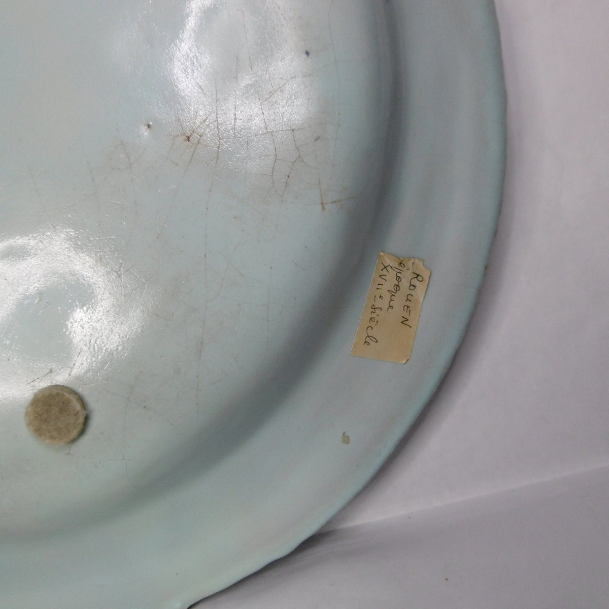 Large (42cm) Rouen Earthenware From The Early 18th Century-photo-2