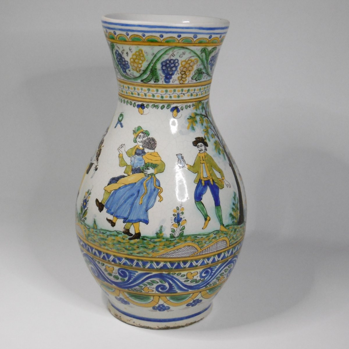 STOMFA  POSTHABAN GRAND PICHET DE MARIAGE EN FAIENCE MARQUE DATE 1760 D'EPOQUE XIXéme-photo-6