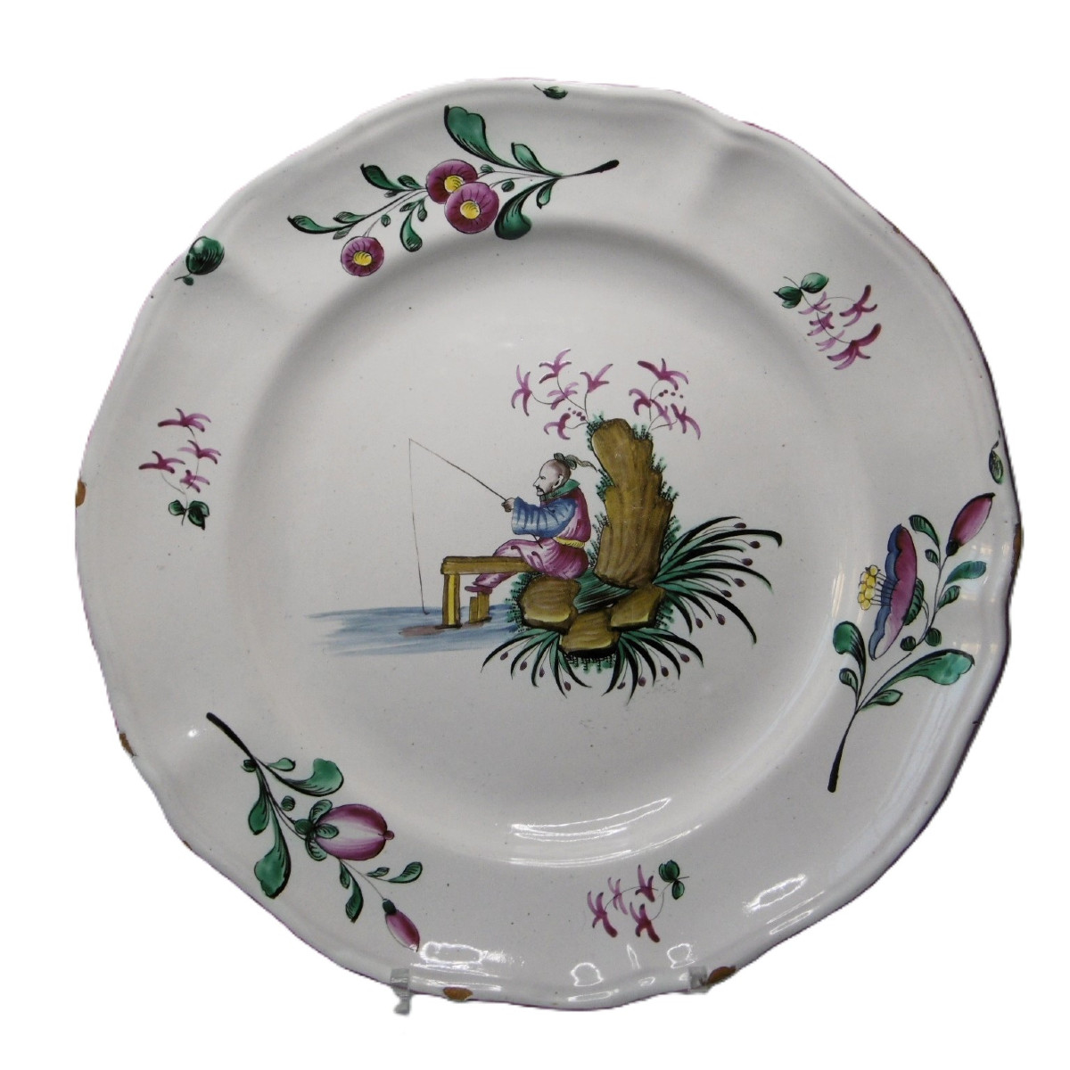 Luneville Or Les Islettes Large Chinese-style Platter 18th Century