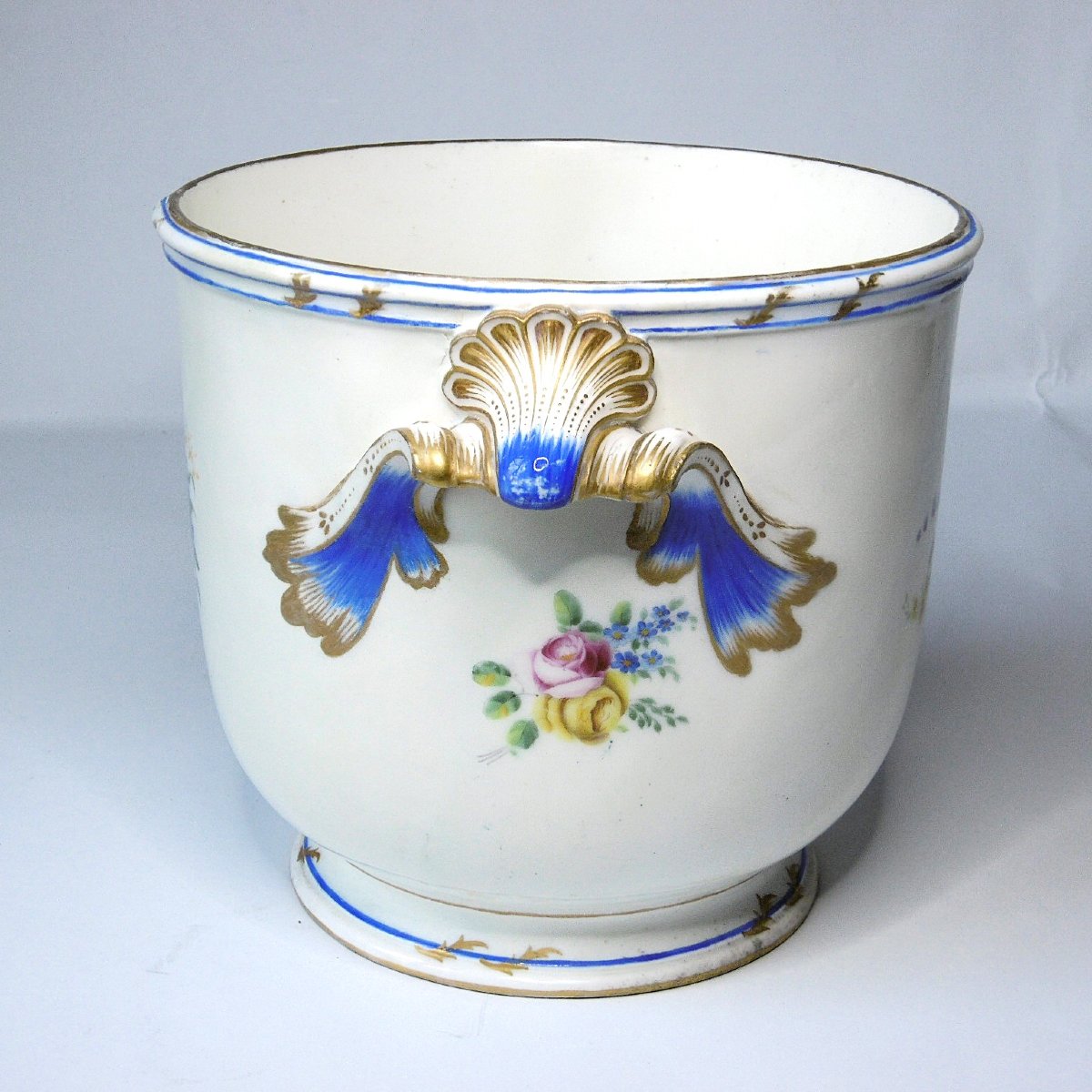 Sèvres, 18th Century Bottle Cooler In Soft Paste, 18th Century-photo-3