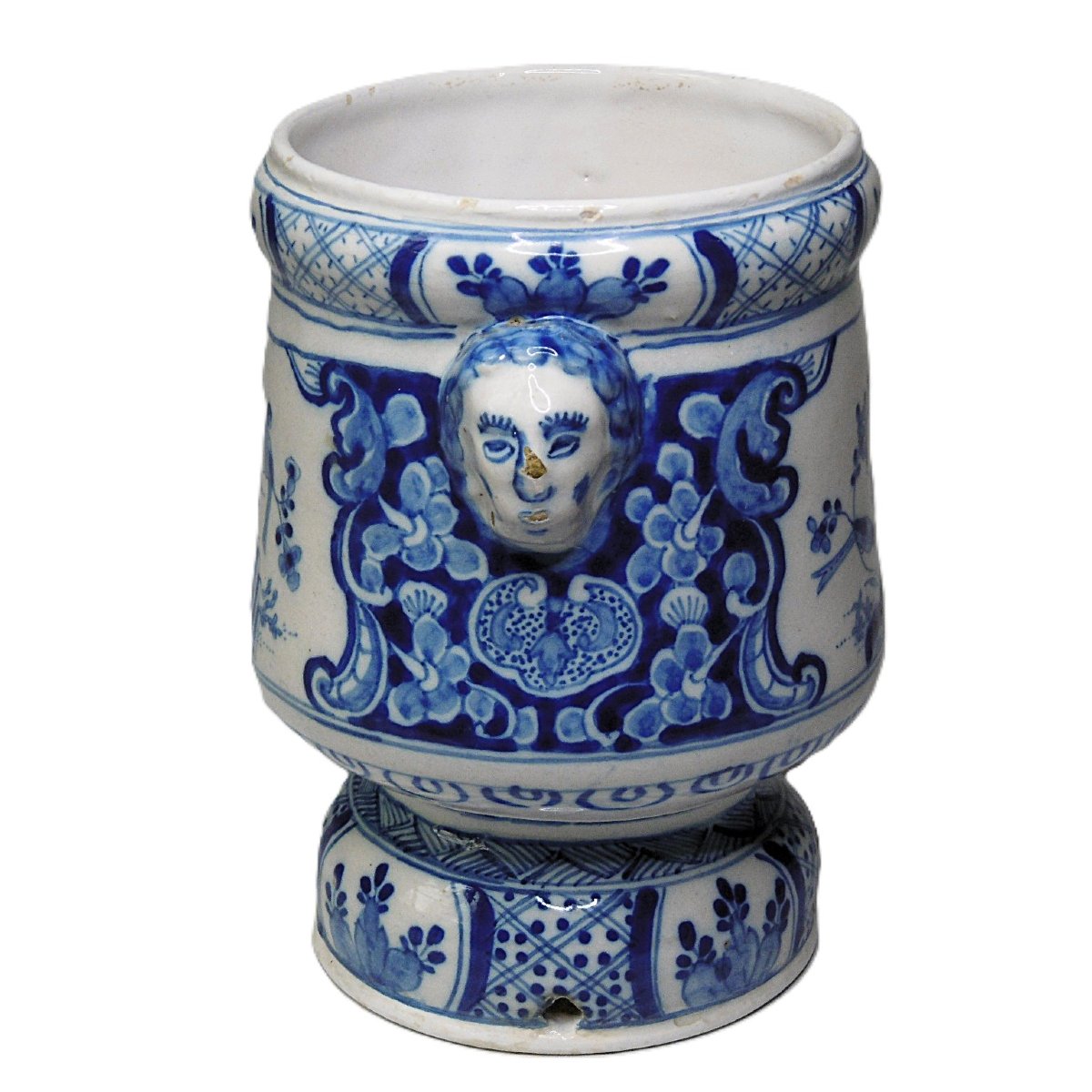 Delft Fireworks Wedding Pot From The XVIIIth Century, Marked-photo-2