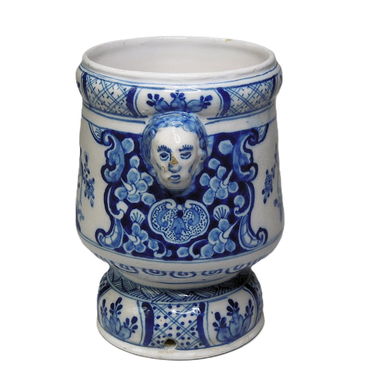 Delft Fireworks Wedding Pot From The XVIIIth Century, Marked-photo-4