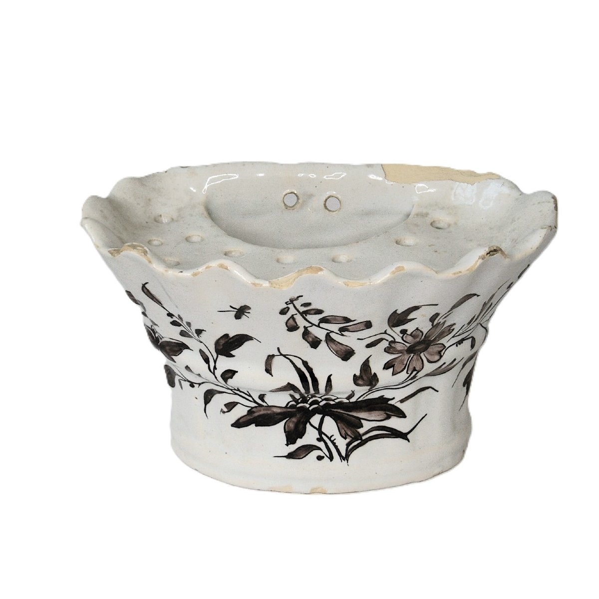 FAIENCE DE SAINT OMER PIQUE FLEUR D'EPOQUE XVIIIéme SIECLE-photo-2