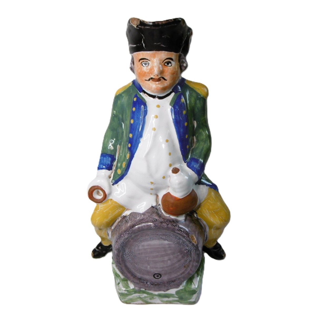 PICHET REVOLUTIONNAIRE A LA COCARDE ,FAIENCE  DE  L'EST D'EPOQUE FIN 18E-photo-3