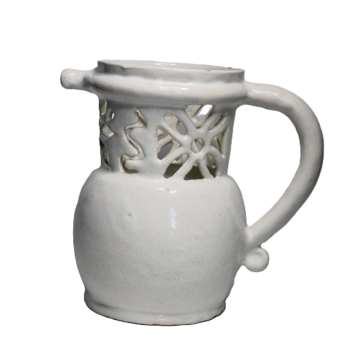 FAIENCE DE NEVERS ,PICHET TROMPEUR D'EPOQUE XVIIéme SIECLE