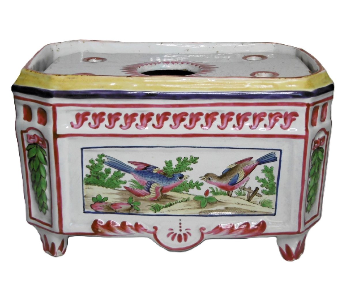 FAIENCE DES ISLETTES PERIODE DUPRE PIQUE FLEUR DE MARIAGE D'EPOQUE DEBUT XIXéme SIECLE-photo-2