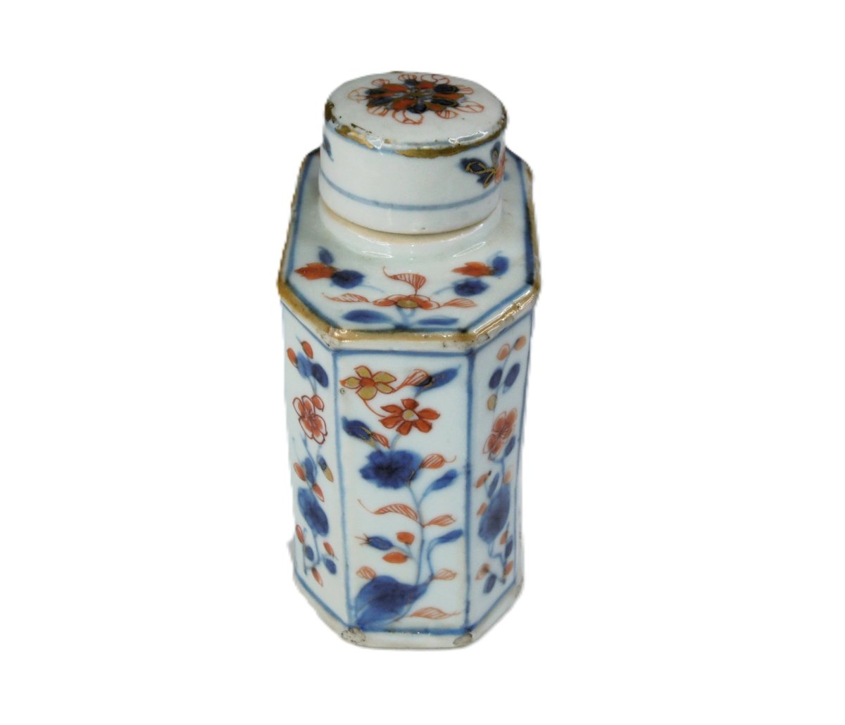 BOITE A THE EN PORCELAINE DE CHINE IMARI KANGXI FIN XVIIème SIECLE-photo-1