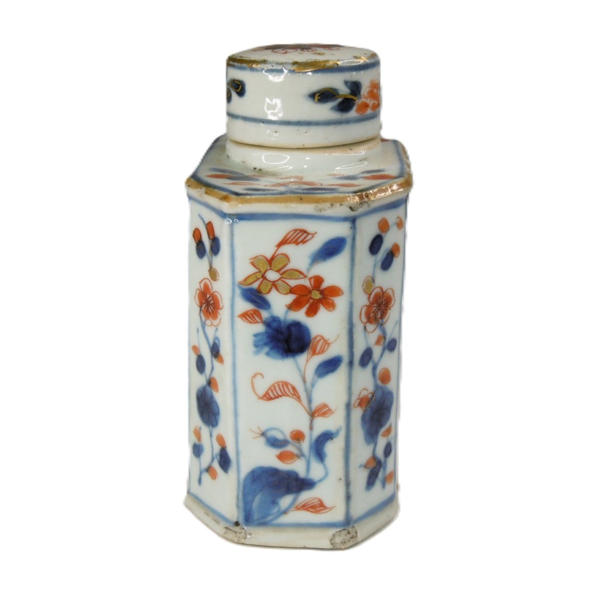BOITE A THE EN PORCELAINE DE CHINE IMARI KANGXI FIN XVIIème SIECLE-photo-2