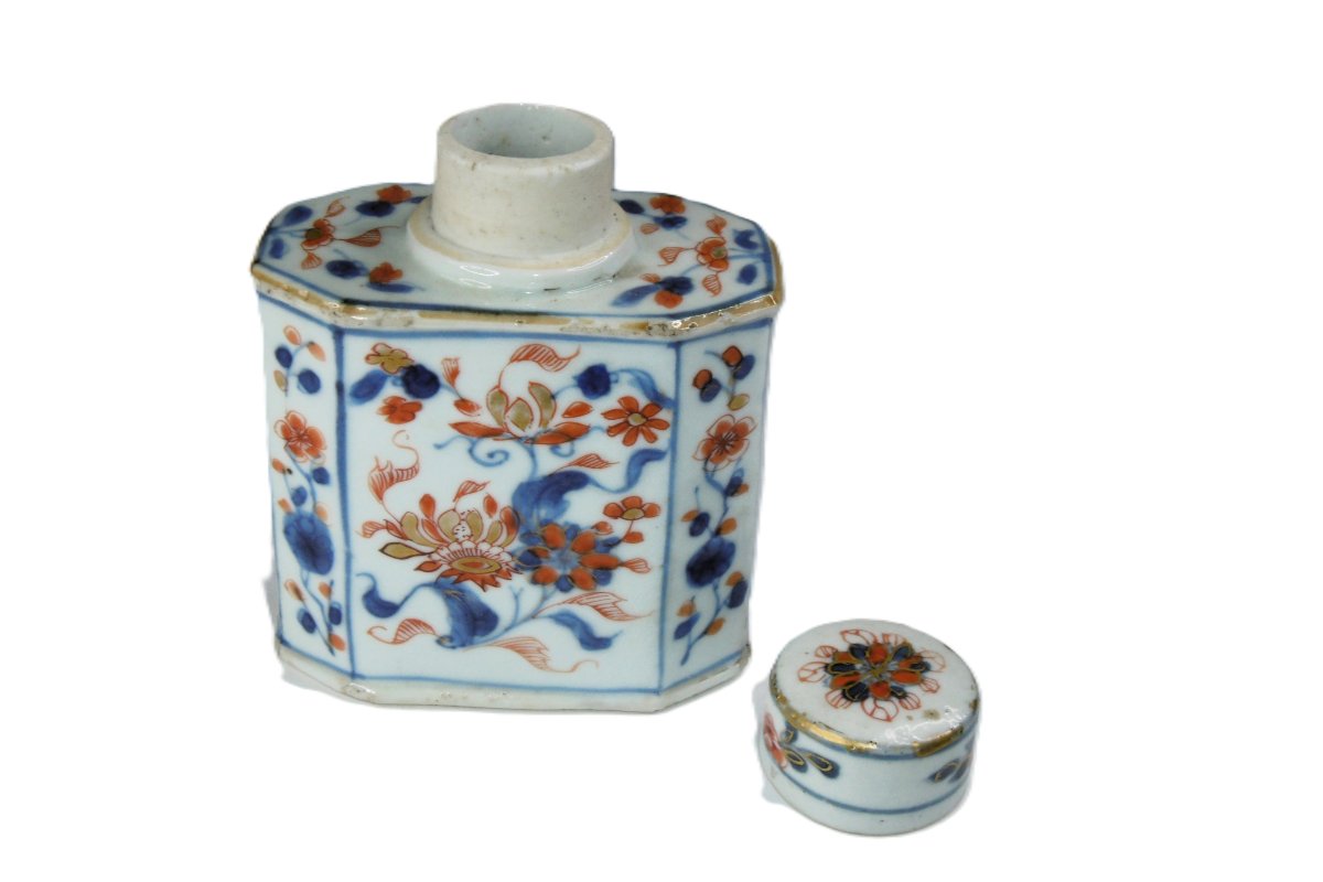 BOITE A THE EN PORCELAINE DE CHINE IMARI KANGXI FIN XVIIème SIECLE-photo-4