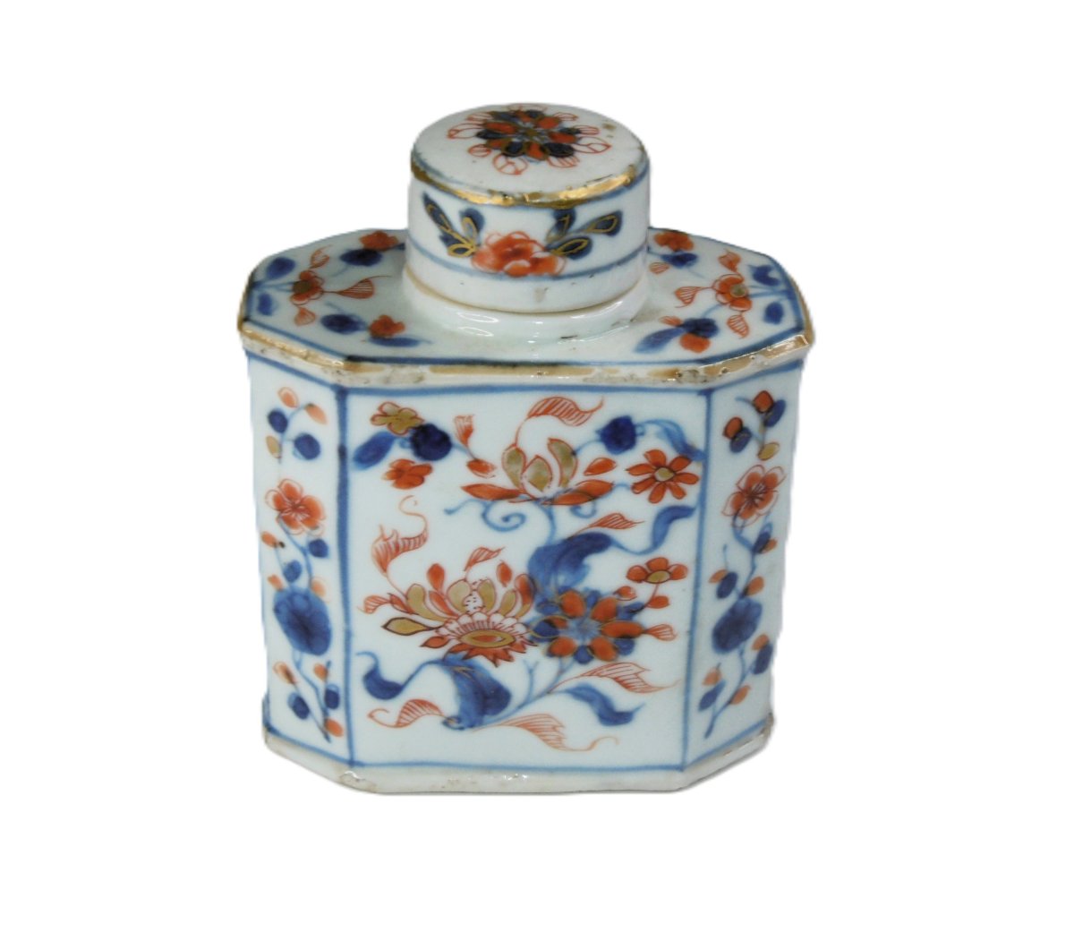 BOITE A THE EN PORCELAINE DE CHINE IMARI KANGXI FIN XVIIème SIECLE