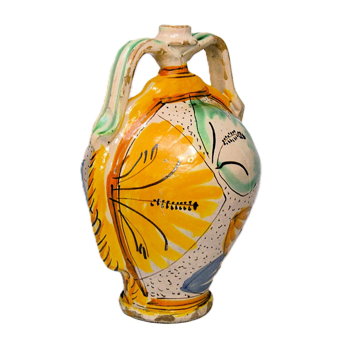 Ariano-irpino Earthenware 18th-century Vintage Surprise Bottle-photo-1