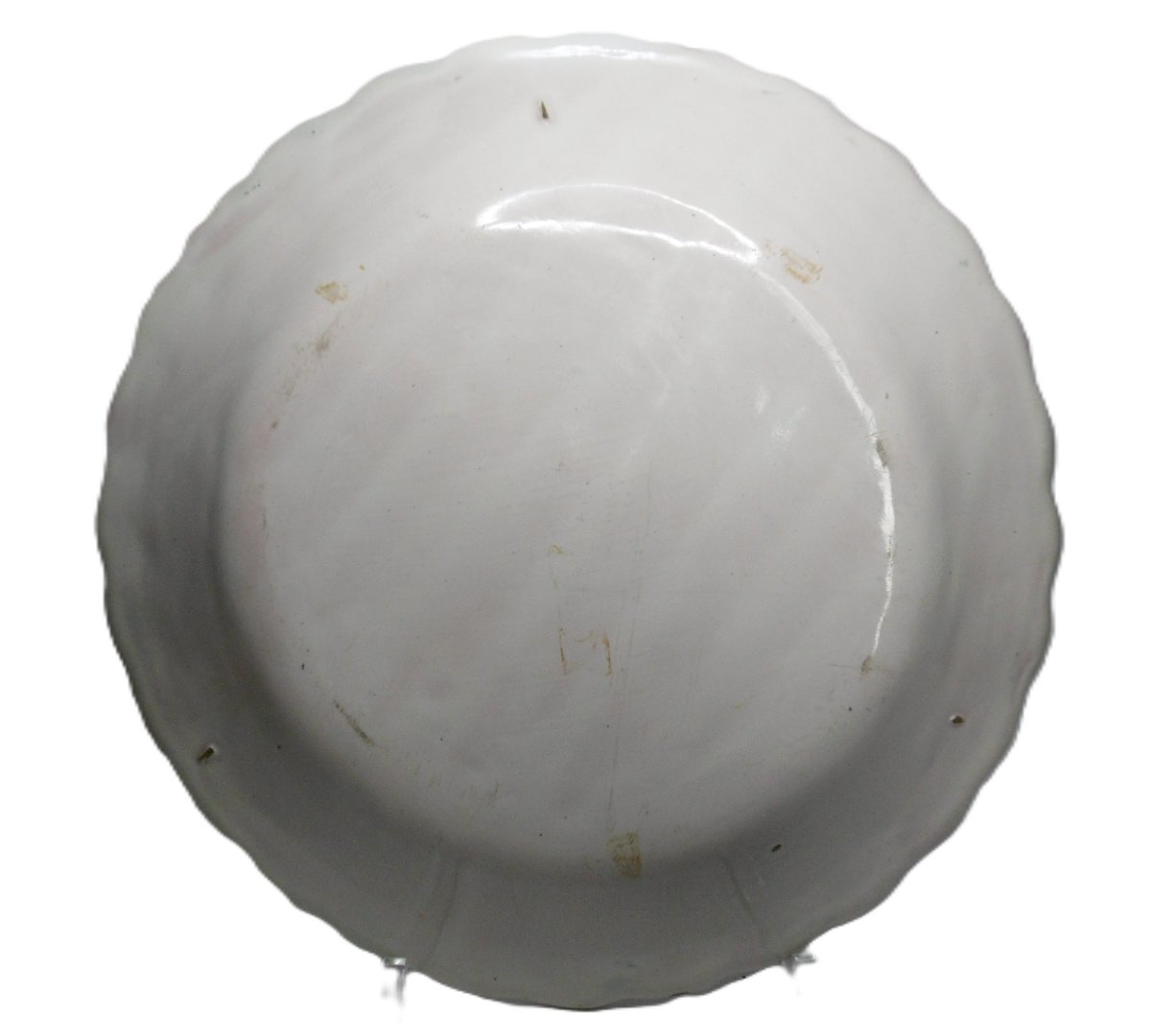 Montauban Faience Plate Decorated With A Pierrot Motif From The 18th Century-photo-3