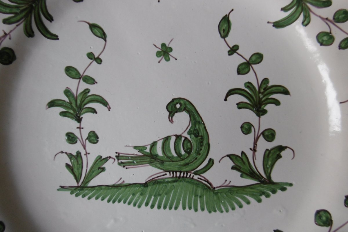 FAIENCE DE SAMADET ASSIETTE A LA PALOMBE D'EPOQUE XVIIIéme SIECLE-photo-2