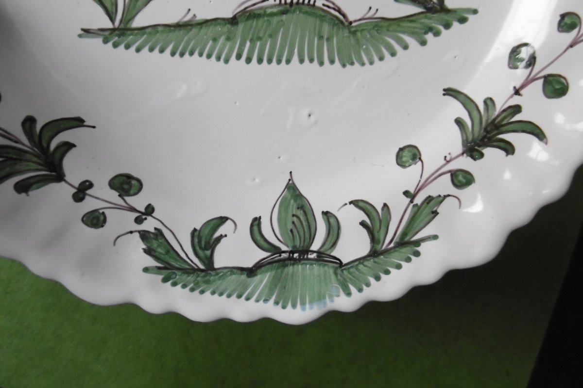 FAIENCE DE SAMADET ASSIETTE A LA PALOMBE D'EPOQUE XVIIIéme SIECLE-photo-1