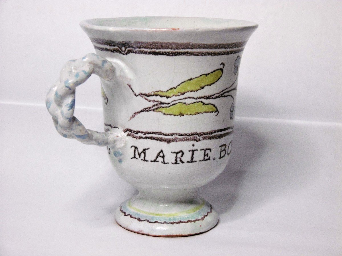 Faience de Saint Denis Sur Sarthon Tasse Patronymique Datee 1817-photo-2