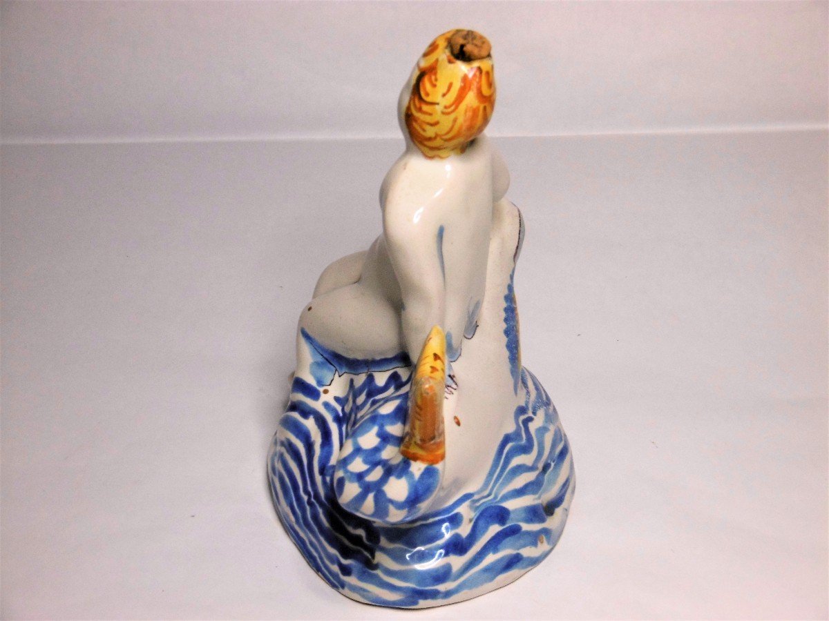 Nevers 17th Jug In The Shape Of A Dolphin Beautiful Exemplary-photo-4