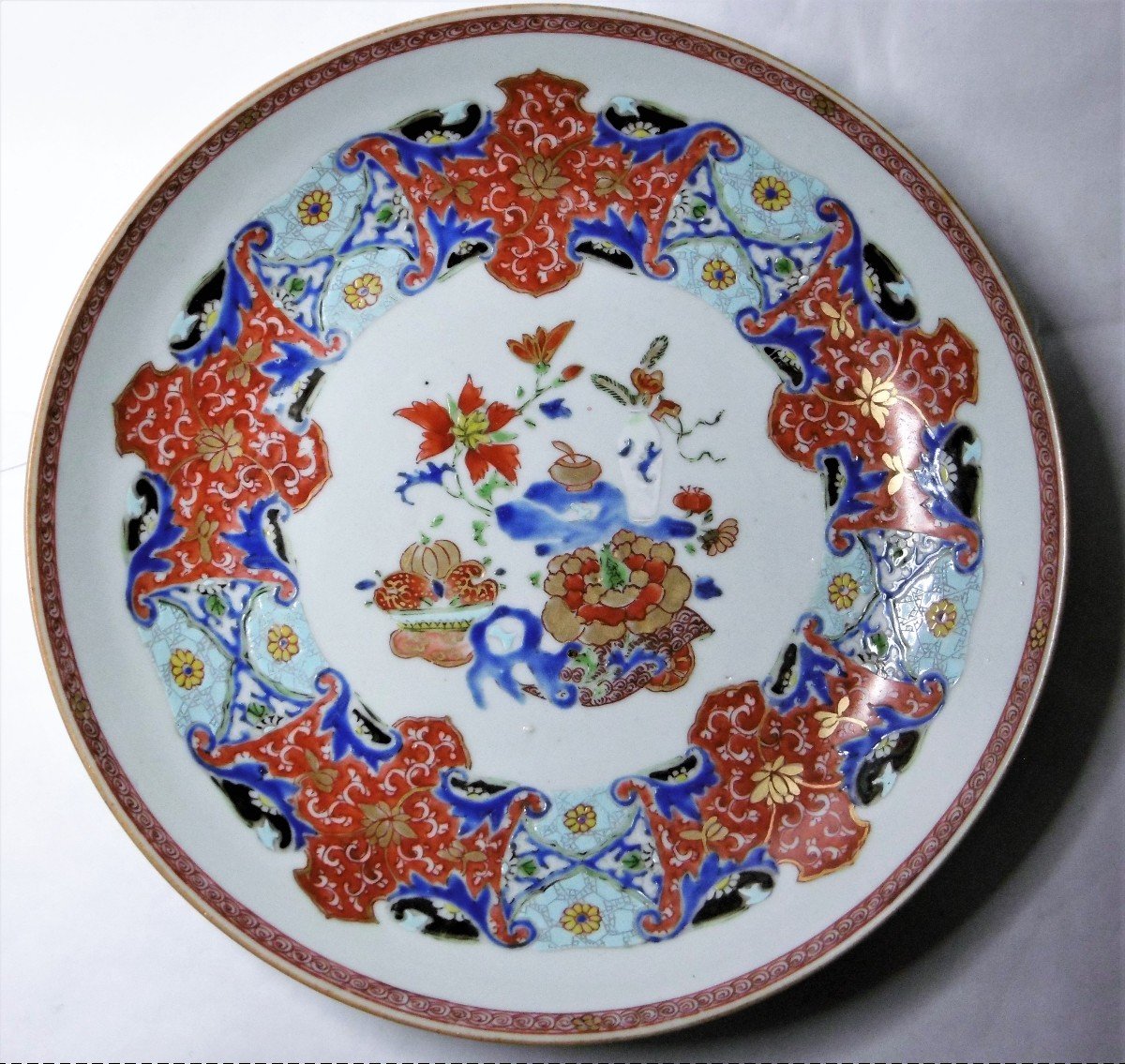 Compagnie des Indes ,Porcelaine de Chine Pour Le Marche Turc Assiette d'Epoque  Kangxi XVIIIéme