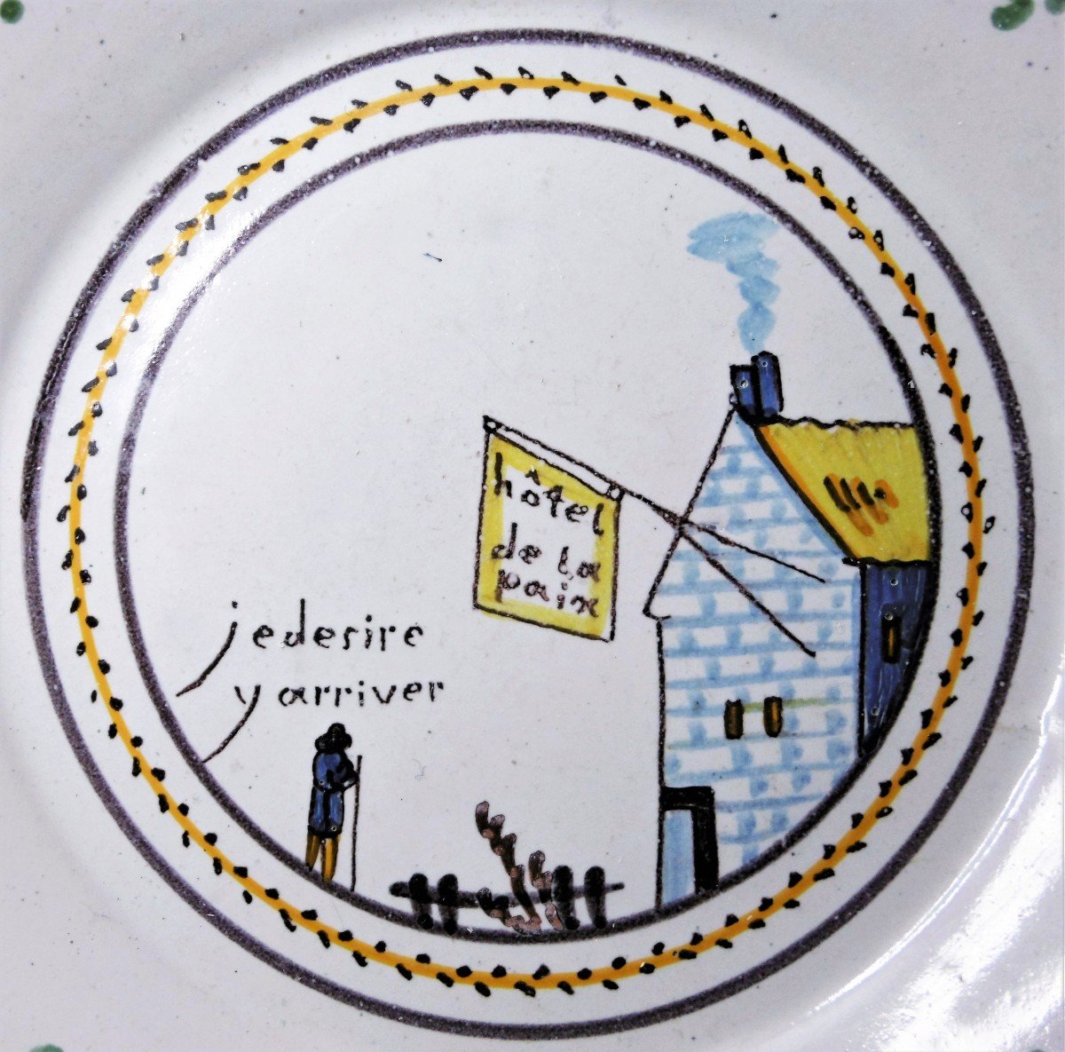 Revolutionary Eighteenth Century Plate In Nevers Faience-photo-2