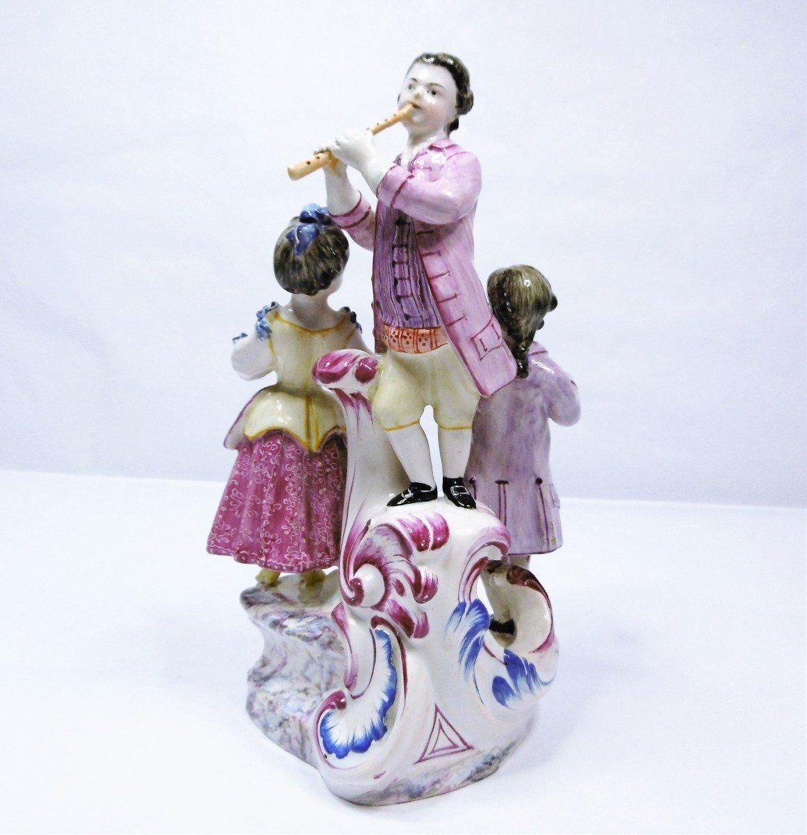 Seals Or Olivier (paris) Charming Group In Earthenware From The Eighteenth Century-photo-5