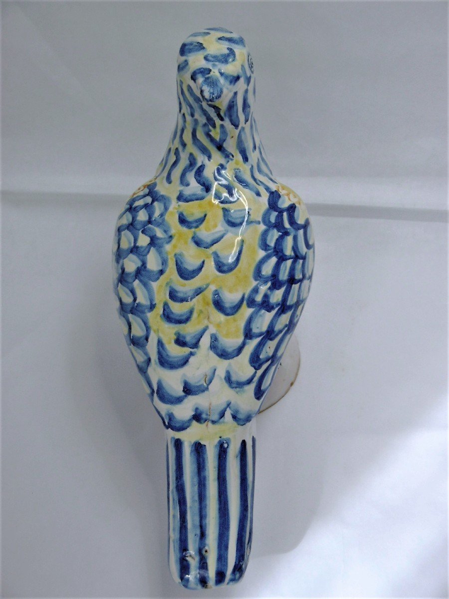Faience Of Nevers Pigeon Of Ridge A Compendiario Period End XVII Beginning XVIIIth Century-photo-3
