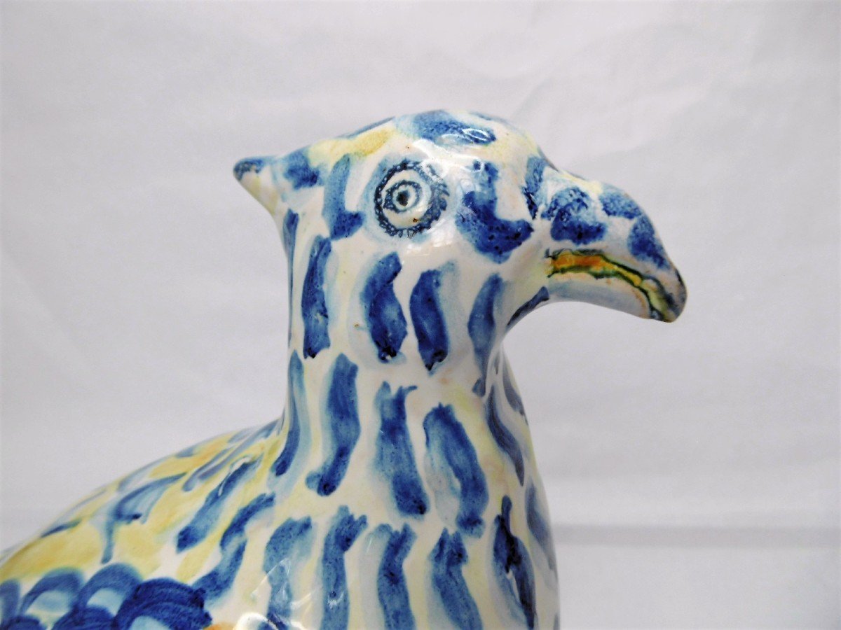Faience Of Nevers Pigeon Of Ridge A Compendiario Period End XVII Beginning XVIIIth Century-photo-4