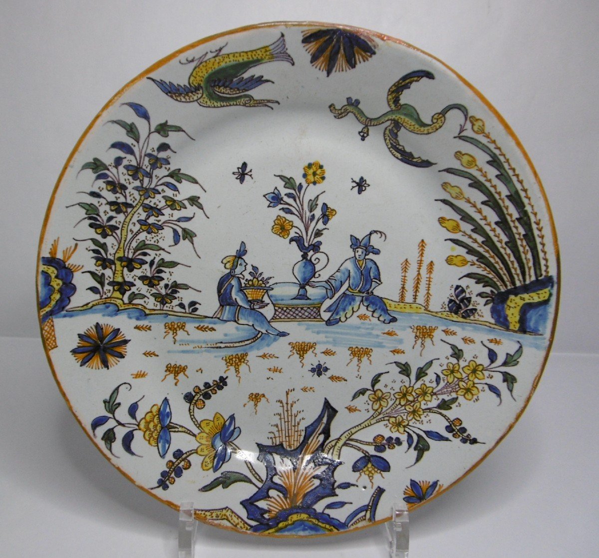 Faience De Moulins Plate From The Eighteenth Century