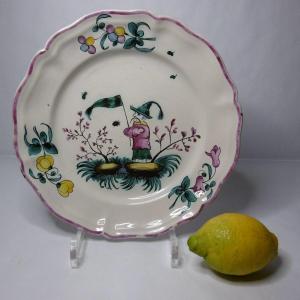 Chinese Plate Attributed To Friborg XVIIIth Century
