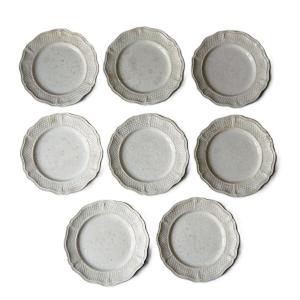 FAIENCE FINE PONT AUX CHOUX 8 ASSIETTES XVIIIéme SIECLE