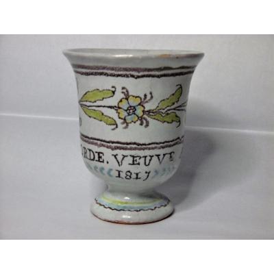 Faience de Saint Denis Sur Sarthon Tasse Patronymique Datee 1817