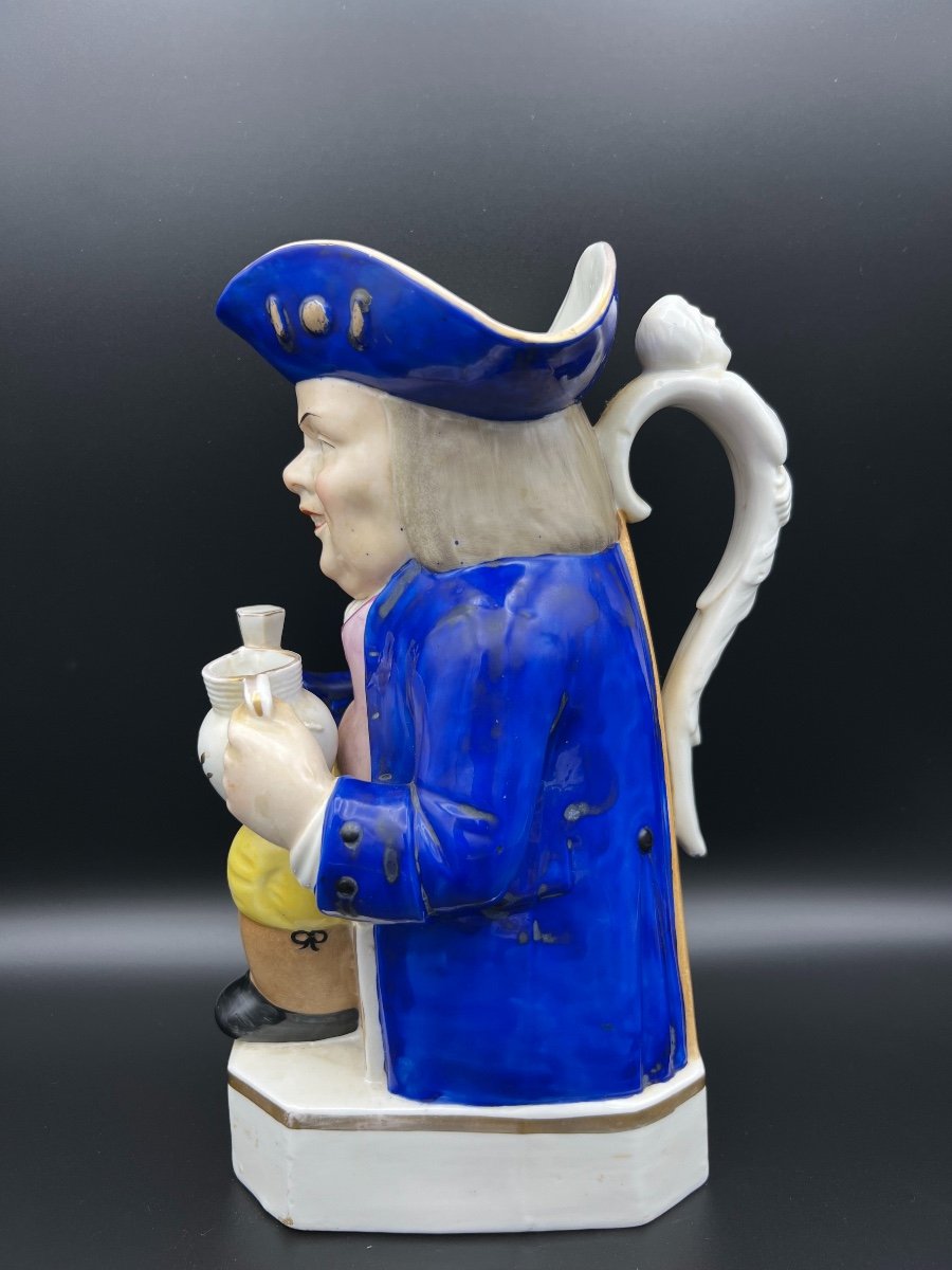 Une Chope à Bière, Connu Sous Le Nom De 'toby Jug', Anglaise - 19è Siècle-photo-3
