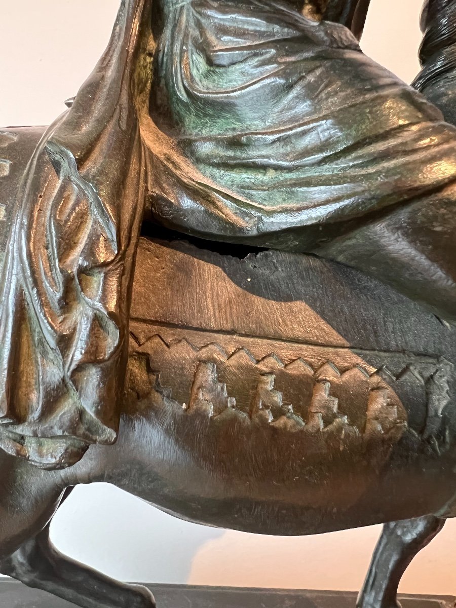 Equestrian Statue Of Marcus Aurelius In Patinated Bronze From The Grand Tour Period - 19th Century-photo-8