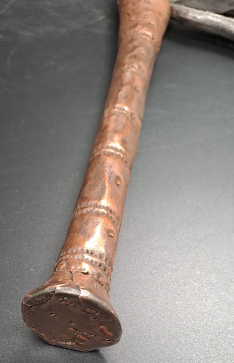 Beautiful African Axe From The 'songye' Tribe From The Belgian Congo - Early 20th Century-photo-2
