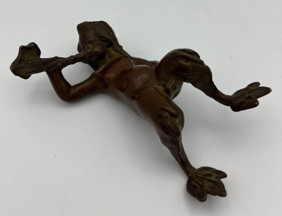 Figurine De Faune En Bronze Avec Une Patine Fantastique - France - 19e Siècle-photo-4